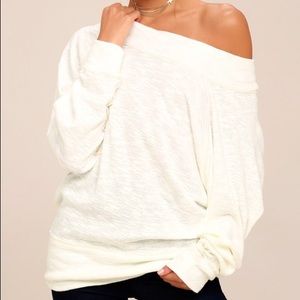 Free People Off Shoulder Slouchy Sweater